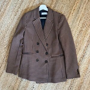 Mango Women's Houndstooth Blazer - Size Small